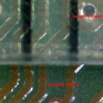 Caméra Microscope Firefly GT800 @230x (circuit traces)